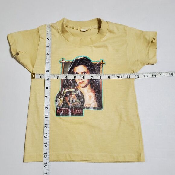 Vintage 1980s Star Wars Return of the Jedi T-Shirt Screen Stars Kids Size 7 USA - Picture 8 of 10